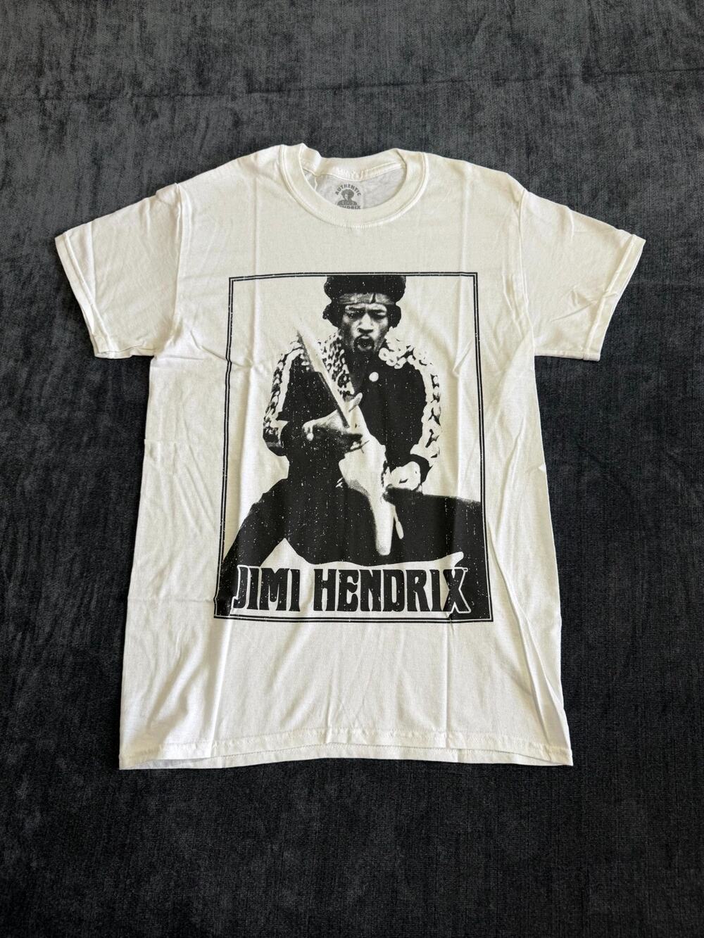 NWOT Jimi Hendrix Graphic Print T-Shirt Unisex Small White Short Sleeve Classic